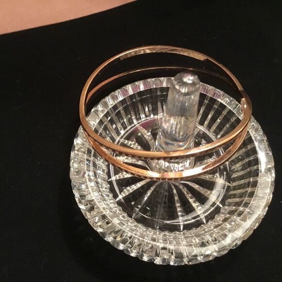 Rose Gold Tone Intersecting Bangle Bracelet - Picture 6 of 6